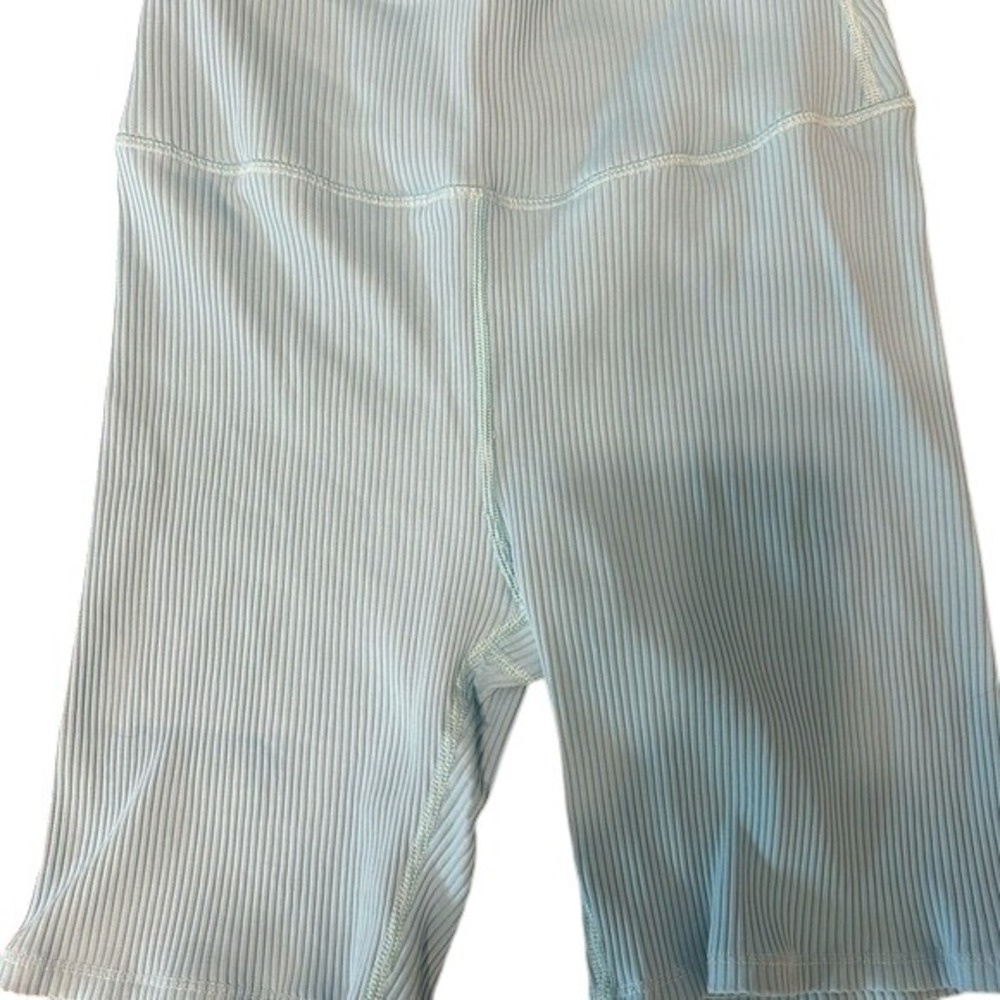 Ribbed Biker‎ Shorts Activewear Athletic Gym Workout Blue